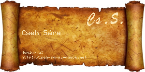 Cseh Sára névjegykártya